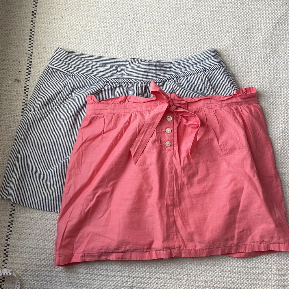 J. Crew Skirt Bundle Paperbag waist Seersucker